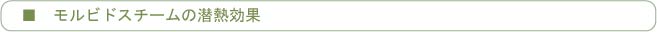 モルビドスチームの潜熱効果